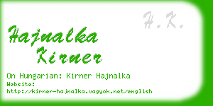 hajnalka kirner business card